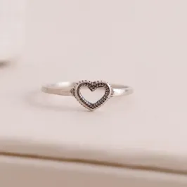 ANEL PRATA 925 ENVELHECIDA CORACÃO