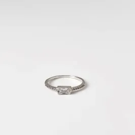 ANEL PRATA 925 COM CRISTAL RETANGULAR