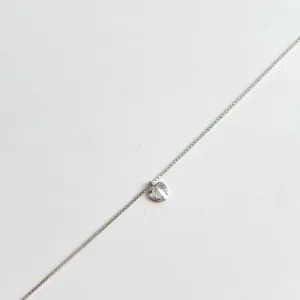 TORNOZELEIRA PRATA 925 PINGENTE CORAÇÃO CRISTAL