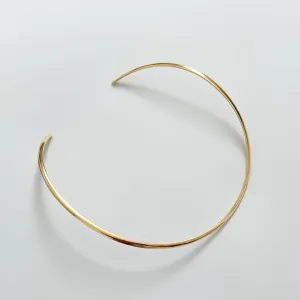 CHOKER ARO LISO BANHADO A OURO 18K