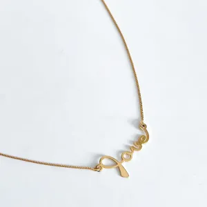 COLAR LOVE LISO BANHADO A OURO 18K  AJUSTÁVEL 50CM