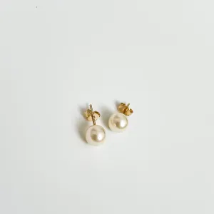BRINCO PÉROLA MEDIO BANHADO A OURO 18K
