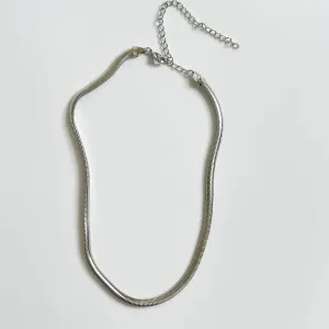 COLAR CHOKER MALHA SNAKE BANHADO A RÓDIO 42CM AJUSTÁVEL
