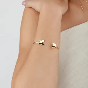 Bracelete de Borboletas banhado a ouro 18k