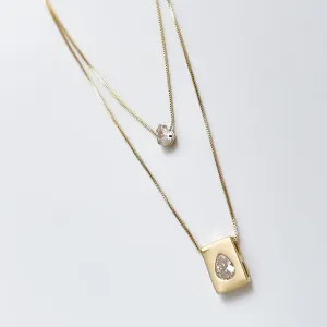 Colar Duplo Gotas banhado a ouro 18K