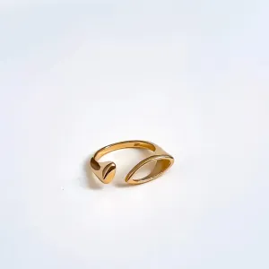 Anel Arco Dourado banhado a ouro 18k Ajustável