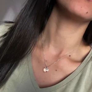 COLAR PRATA 925 CORAÇÃO SWAROVSKI 45CM