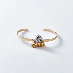 Bracelete Triângulo com banho Mix banhado a ouro 18k e ródio