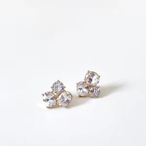 BRINCO TRÊS CRISTAIS BANHADO A OURO 18K