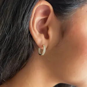 Brinco Articulado cravejado em zircônias banhado a ouro 18K
