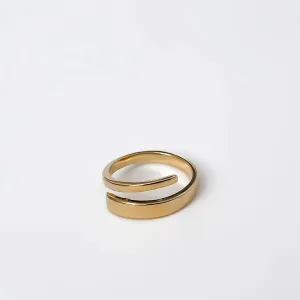 ANEL MINIMALISTA BANHADO A OURO 18K AJUSTÁVEL