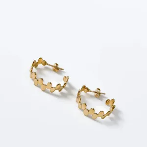 BRINCO ARGOLA MINI CIRCULOS DUPLO BANHADO A OURO 18K