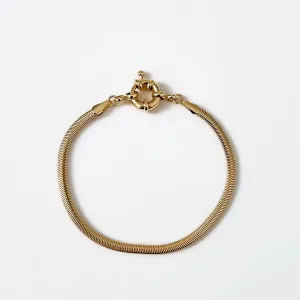 Pulseira malha Snake banhado a ouro 18K