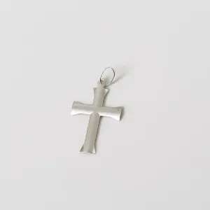 Pingente masculino crucifixo liso prata 925