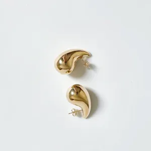 Brinco max gota banhado a ouro 18k