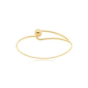 Bracelete com detalhe de esfera banhado a ouro 18k