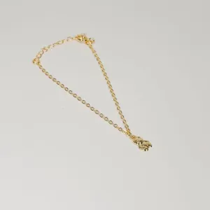 Pulseira infantil ursinho banhado a ouro 18k ajustável