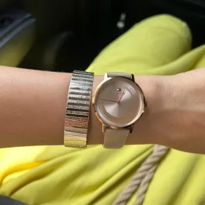 Bracelete textura banhado a ouro 18k ajustável