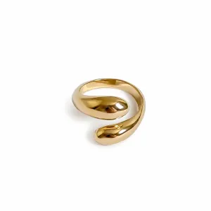 ANEL GOTA BANHADO A OURO 18K AJUSTÁVEL