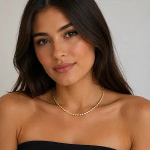 COLAR CHOKER SETINHAS BANHADO A OURO 18K 45CM AJUSTÁVEL