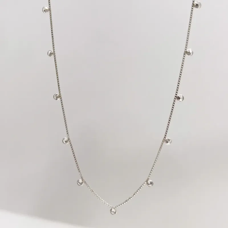COLAR PRATA 925 CRISTAIS 50CM