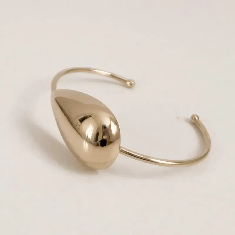 BRACELETE GOTA LISA BANHADO A OURO 18K