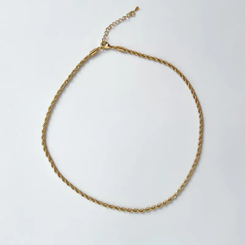 Colar cordão Baiano banhado a ouro 18k Ajustável