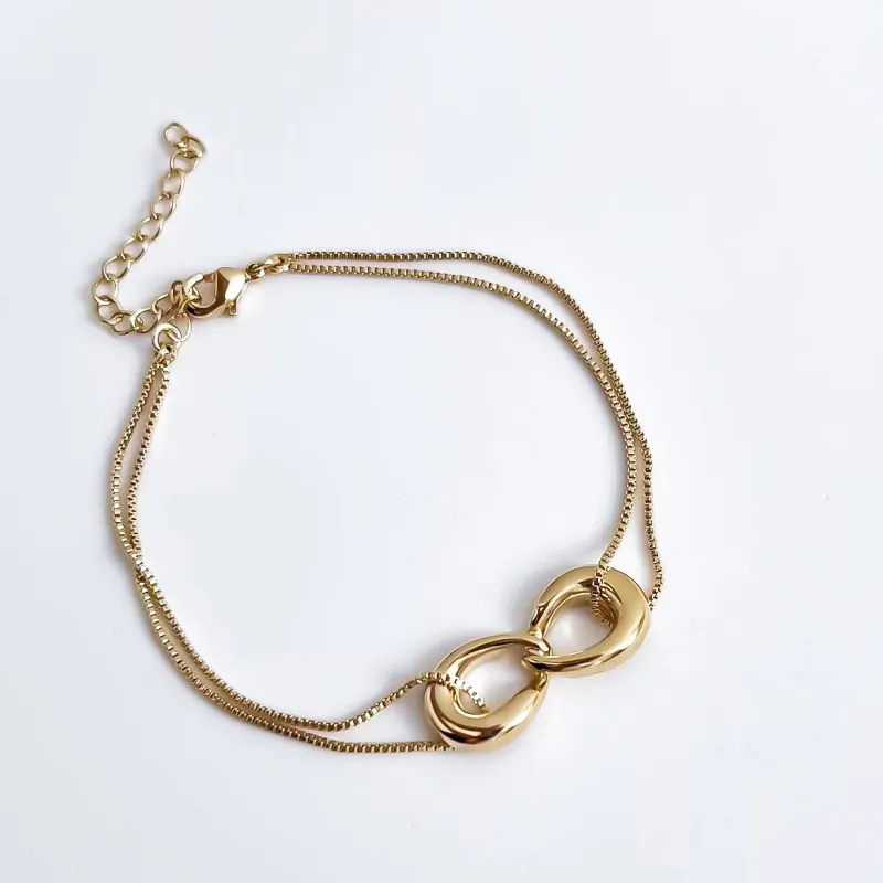 Pulseira infinito Banhado a ouro 18K