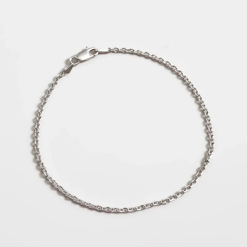 Pulseira masculina cadeado em prata 925 20cm