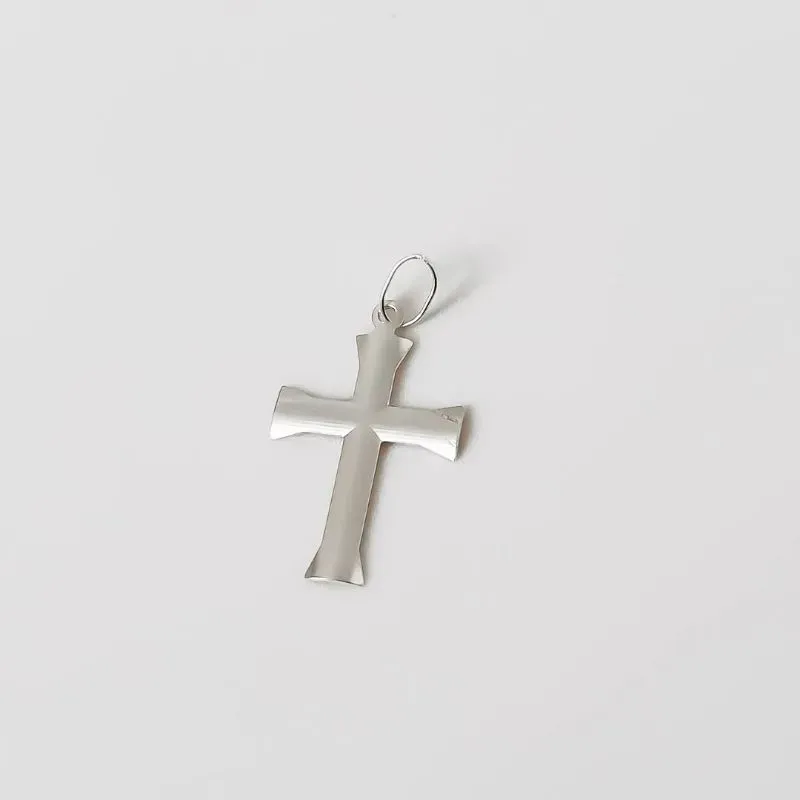 Pingente masculino crucifixo liso prata 925