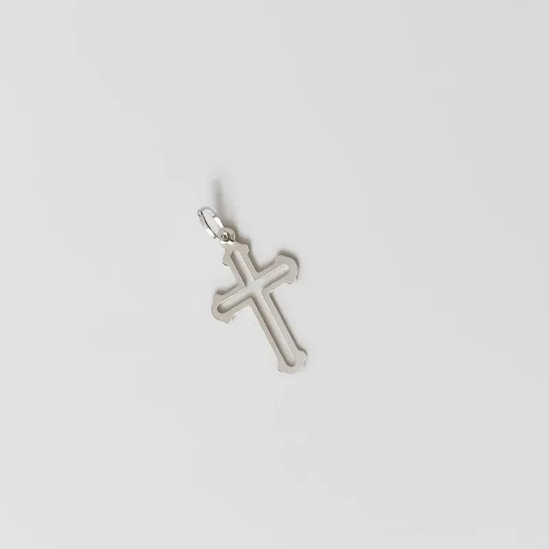 Pingente masculino crucifixo vasado prata 925