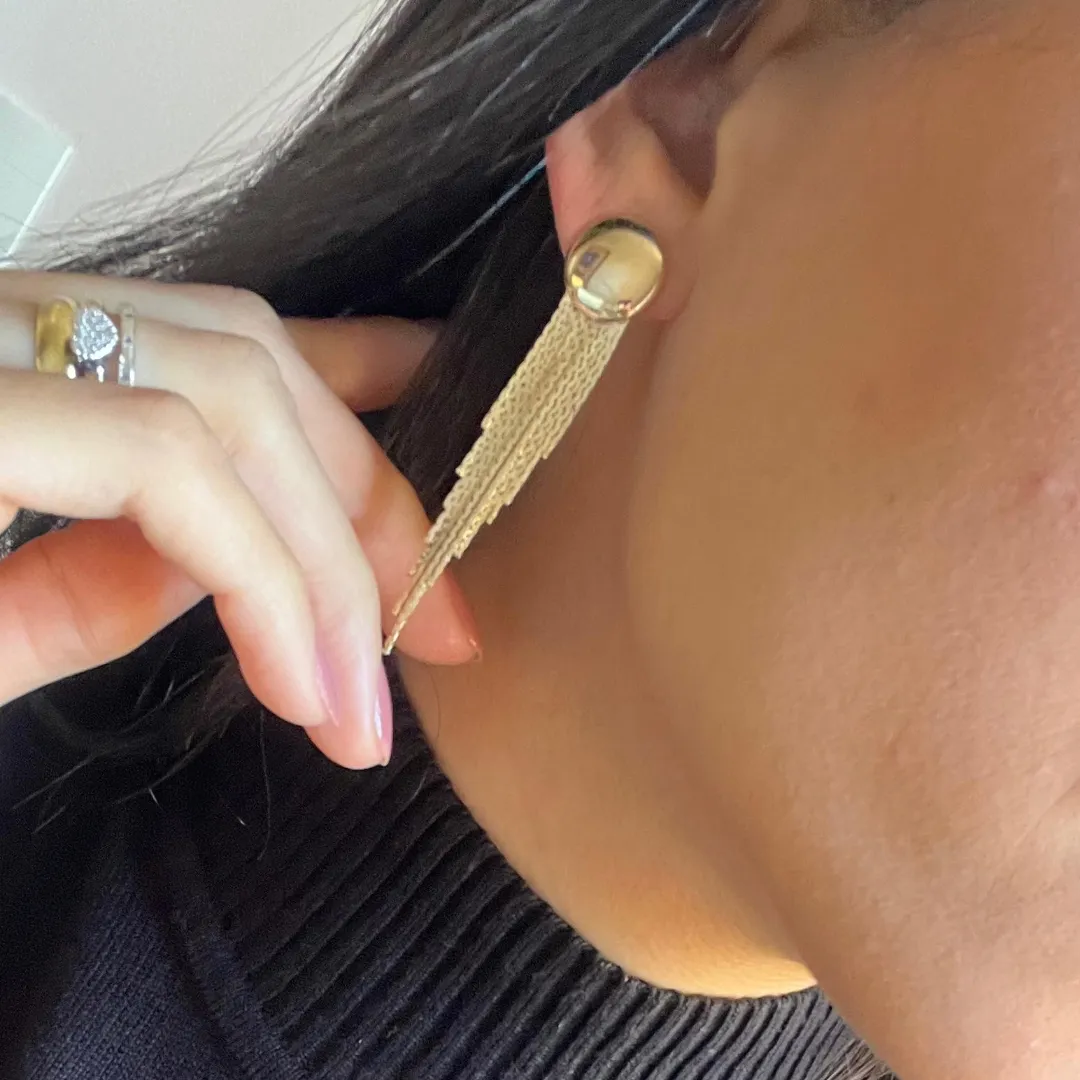 BRINCO FRANJA BASE REDONDA BANHADO A OURO 18K
