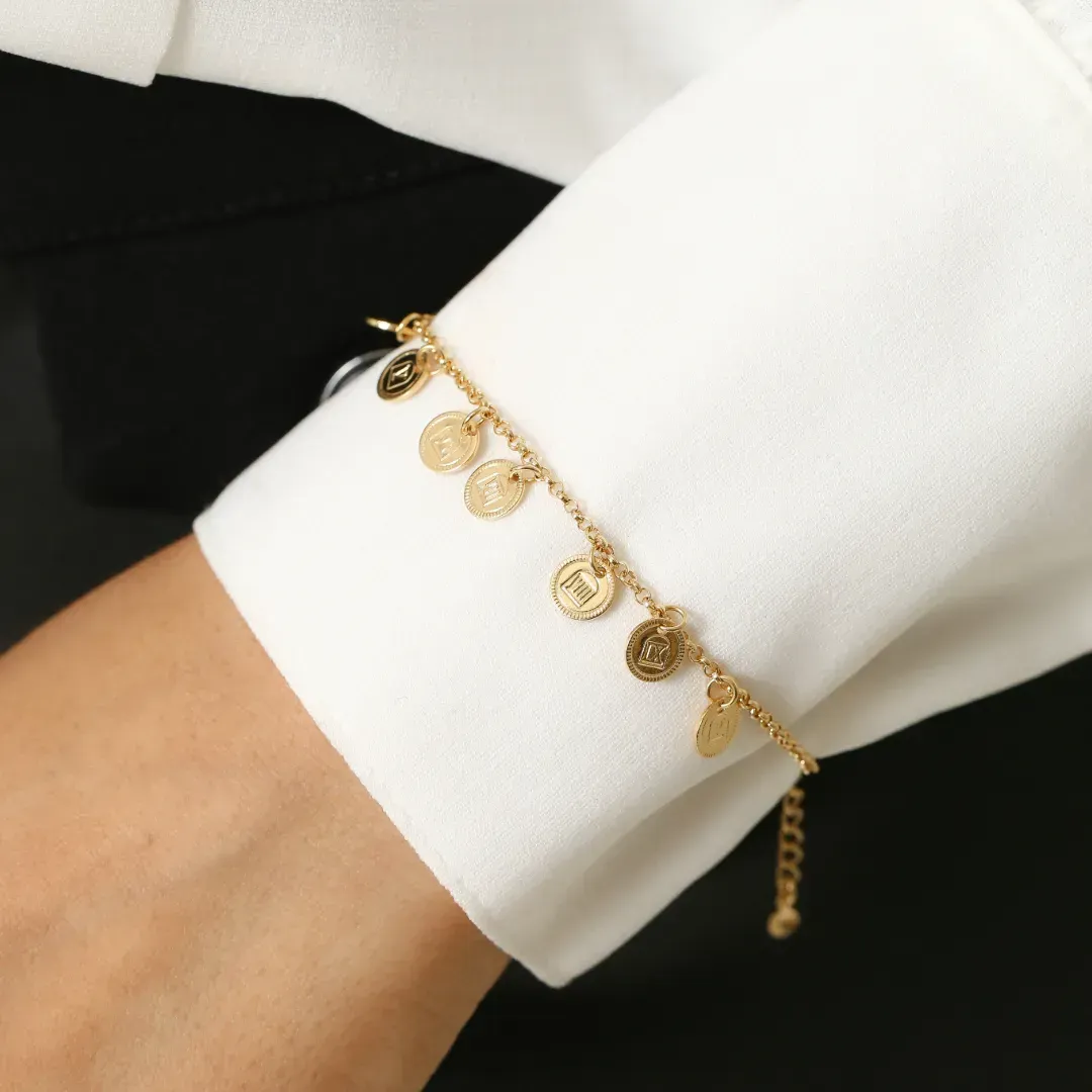 PULSEIRA 10 MANDAMENTOS BANHADO A OURO 18K