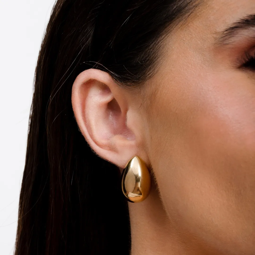 BRINCO PINGO ABAULADO BANHADO A OURO 18K