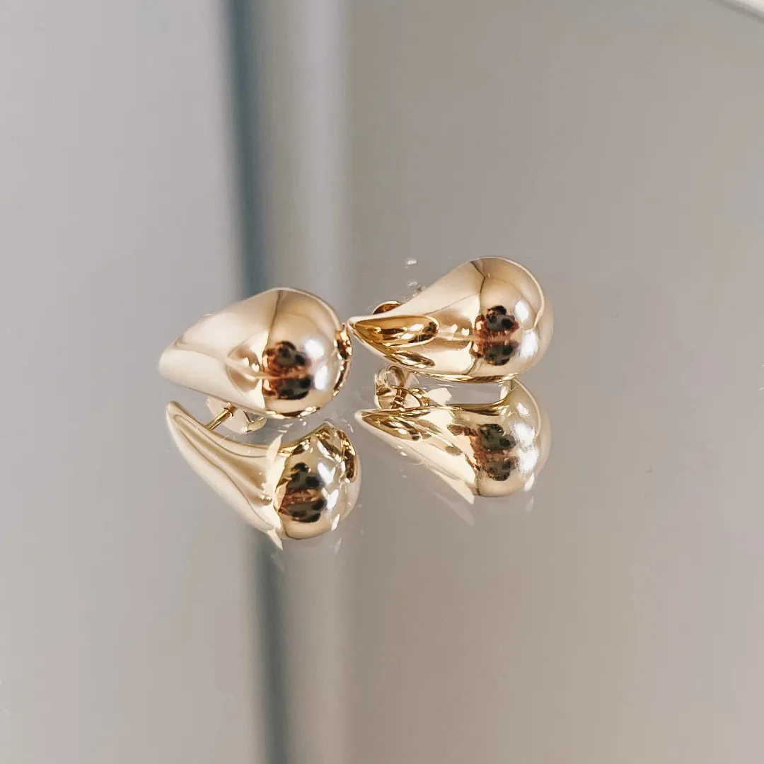 BRINCO PINGO GOTA LISA BANHADO A OURO 18K