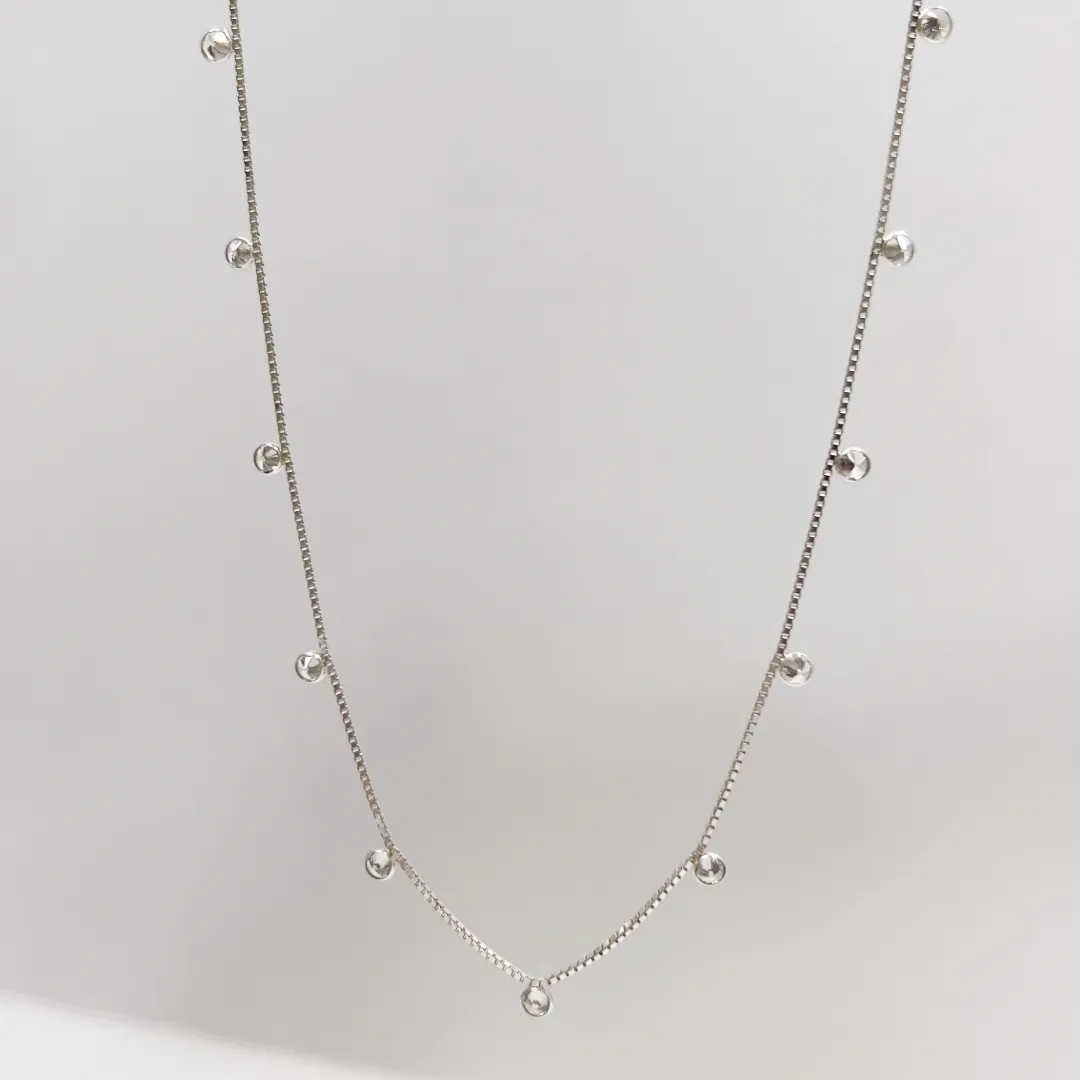 COLAR PRATA 925 CRISTAIS 50CM