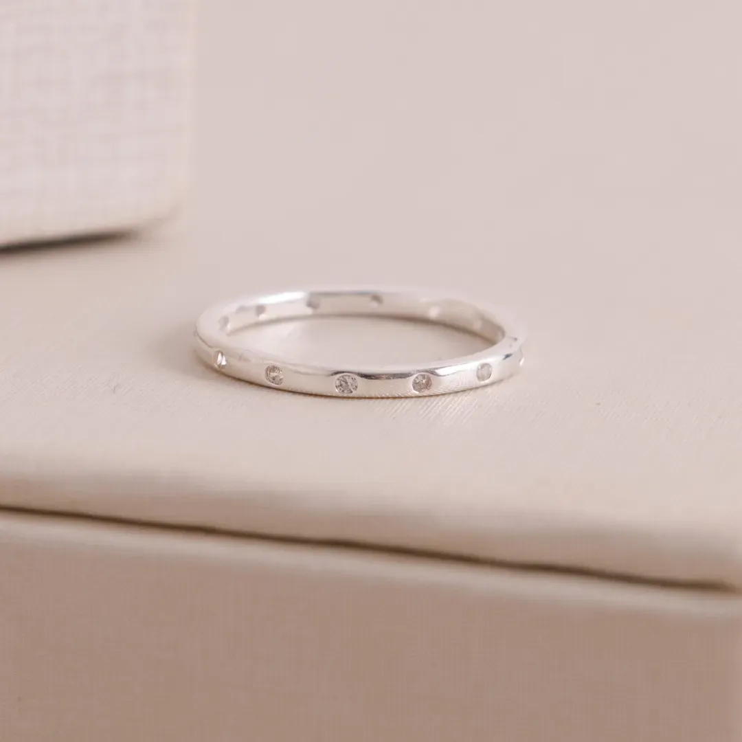 ANEL PRATA 925 COM ZIRCONIAS CRAVEJADA
