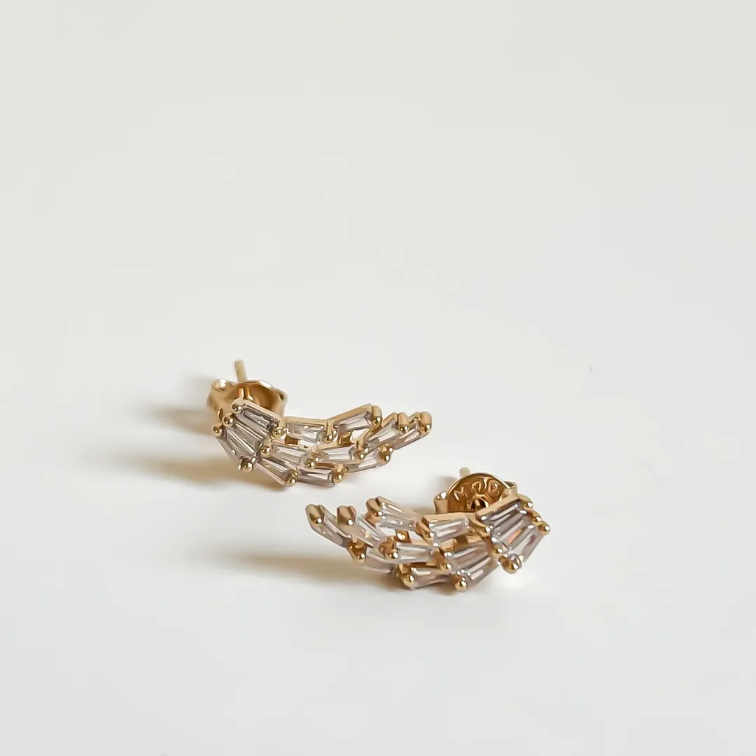 BRINCO EAR CUFF TRABALHADO BANHADO A OURO 18K