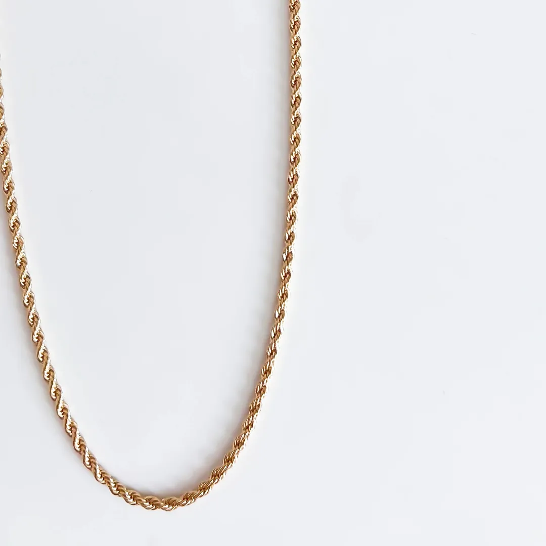 COLAR CHOKER CORDÃO BAIANO 2MM BANHADO A OURO 18K AJUSTÁVEL 45CM