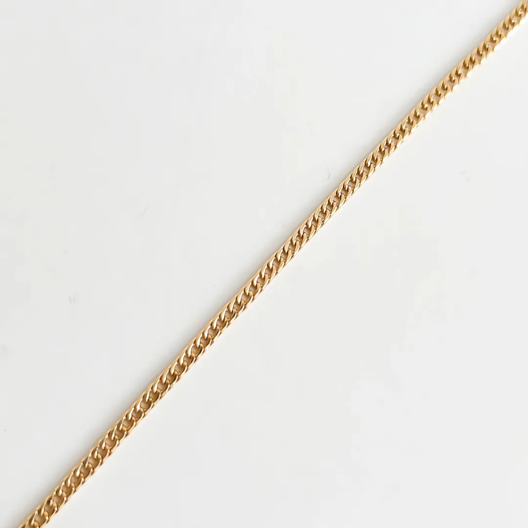 PULSEIRA CORRENTE ELO TRANÇADO BANHADO A OURO 18K