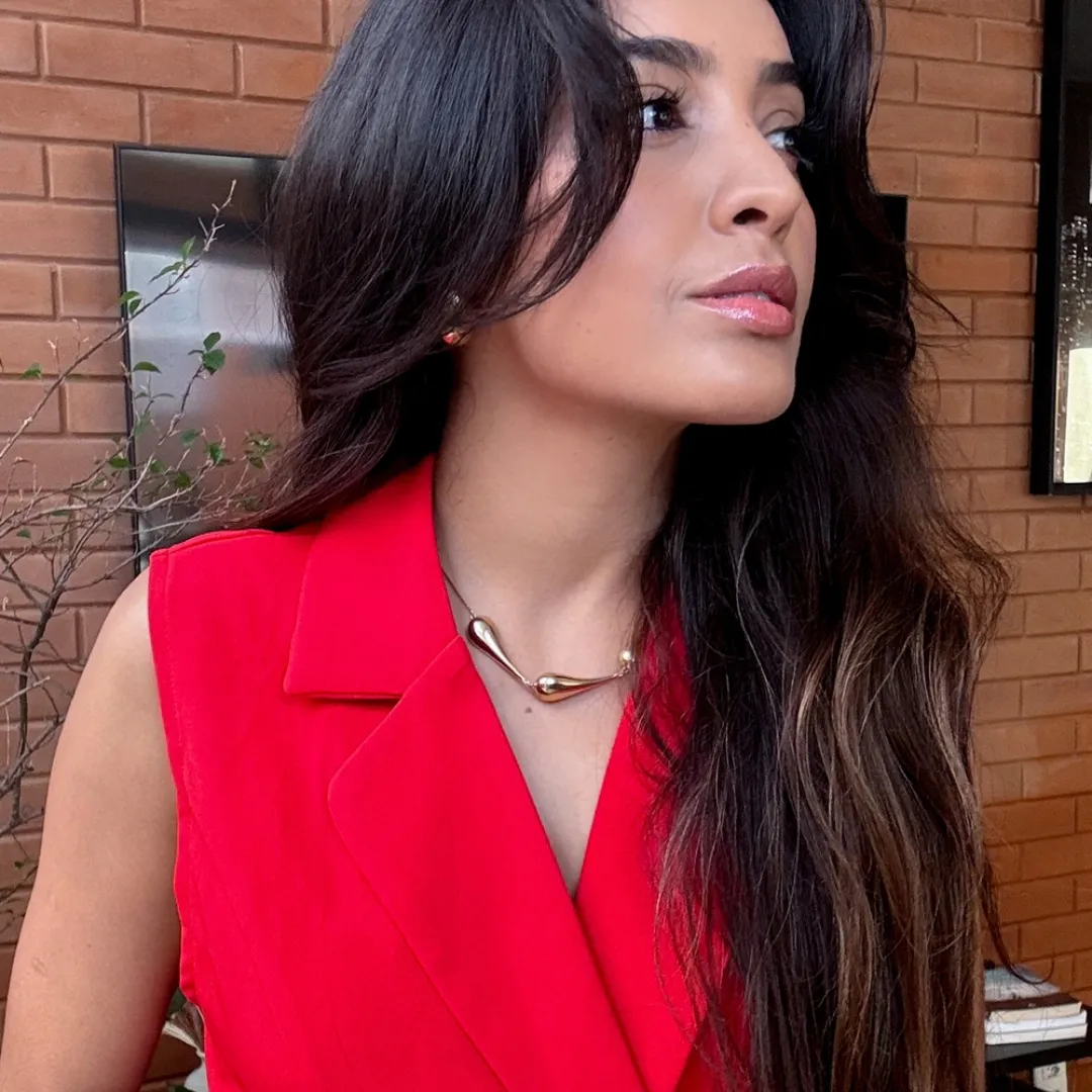 Colar Trio de gotas deitadas banhado em ouro 18K