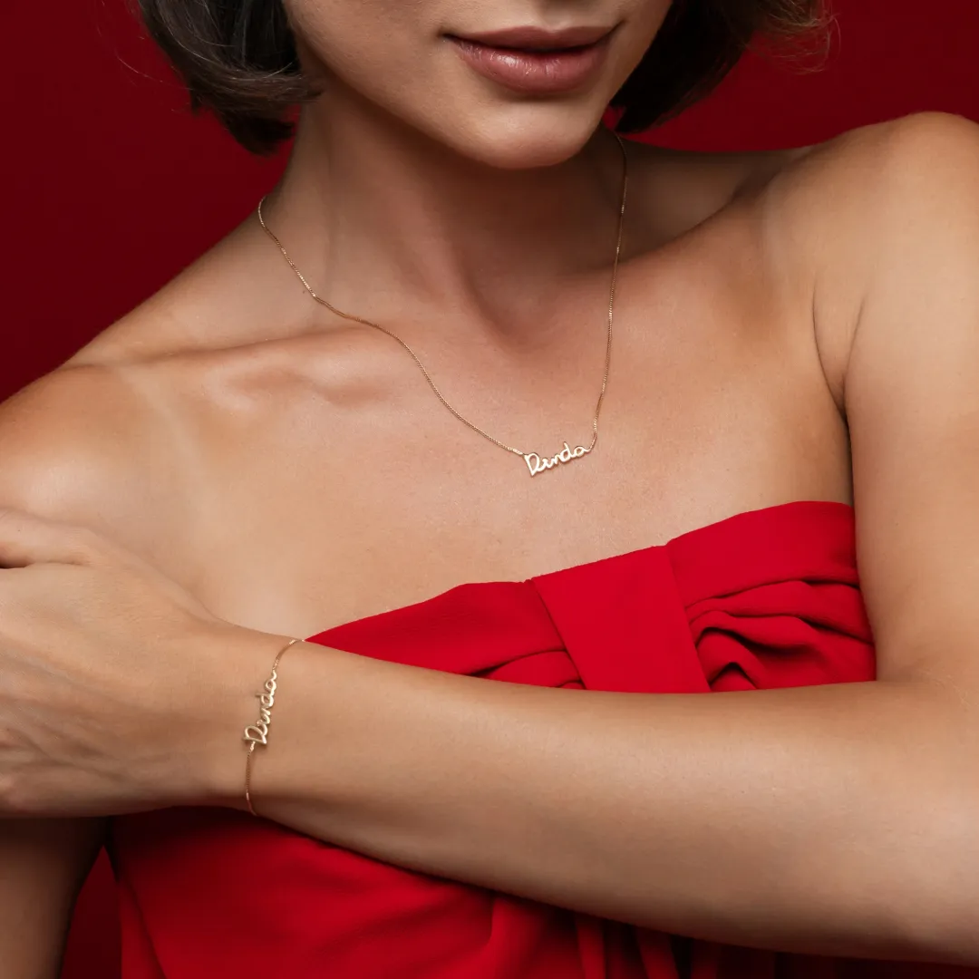 Pulseira personalizada com o nome 