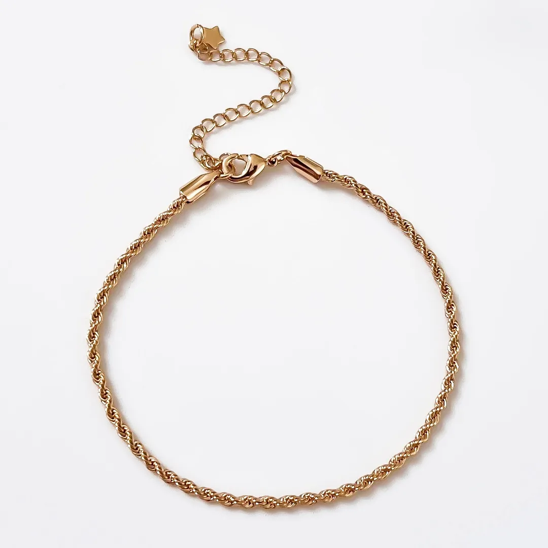 PULSEIRA CORDÃO BAIANO 1,5 MM BANHADO A OURO 18K
