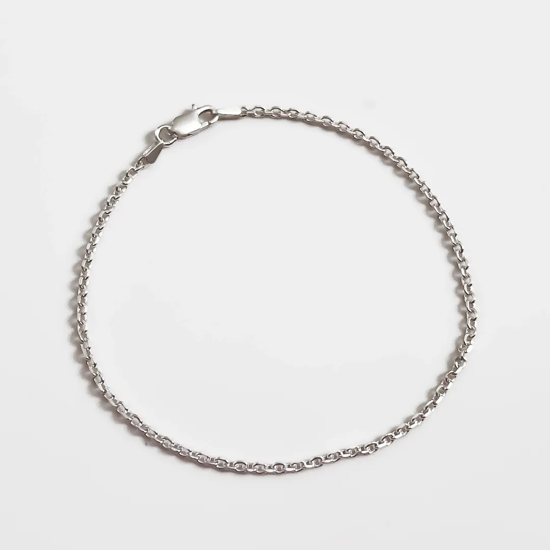 Pulseira masculina cadeado em prata 925 20cm