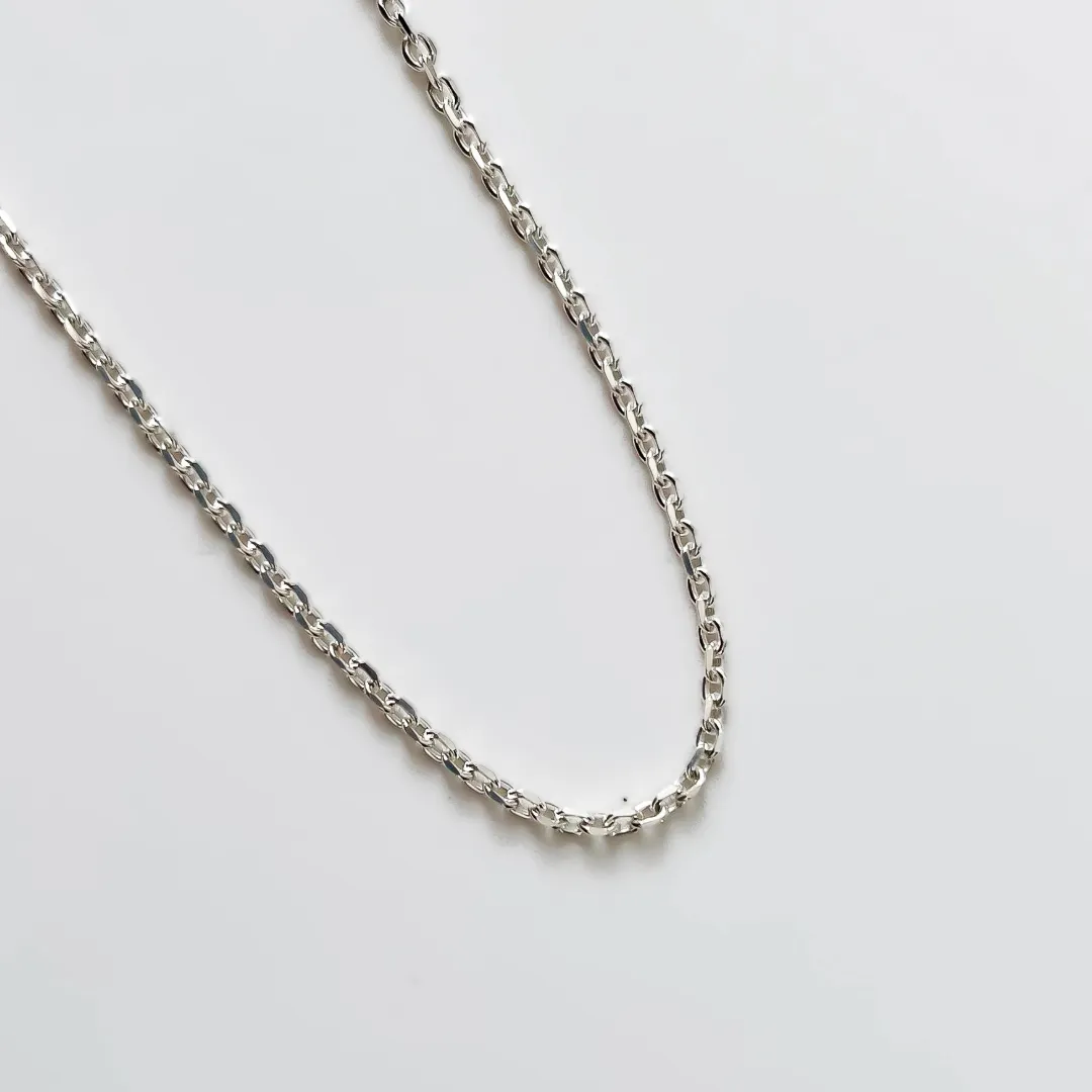 Corrente masculina cadeado em prata 925 60cm
