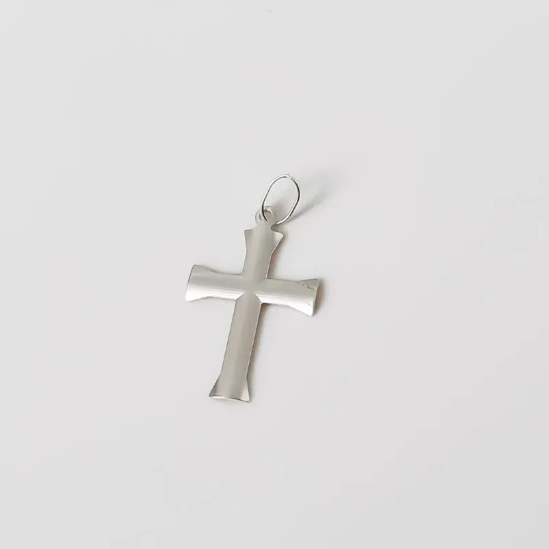 Pingente masculino crucifixo liso prata 925