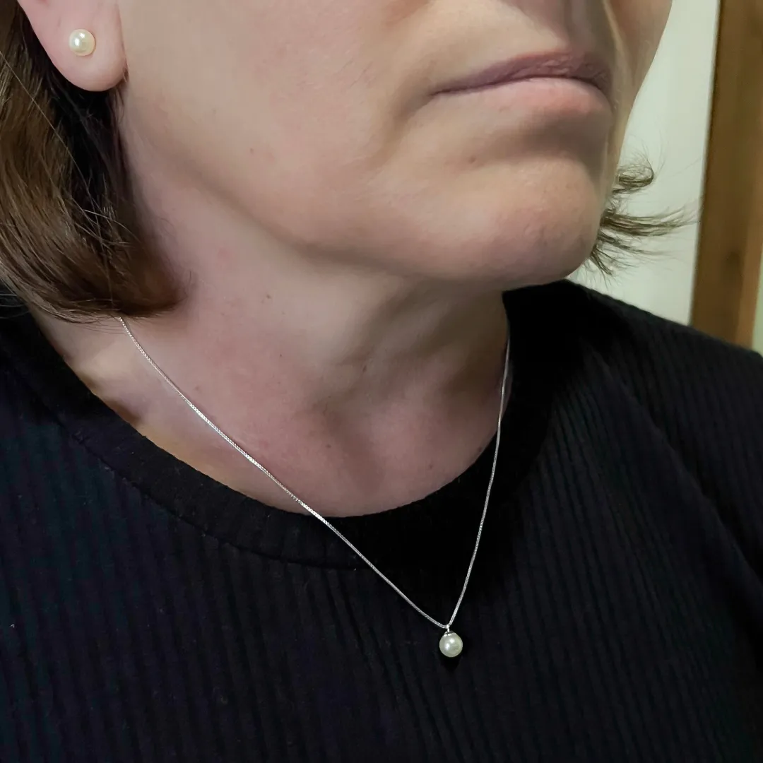CONJUNTO PÉROLA PRATA 925