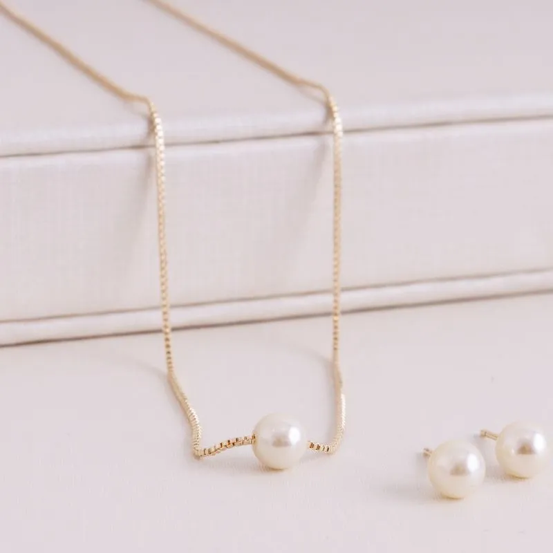 CONJUNTO PEROLA DOURADO BANHADO A OURO 18K