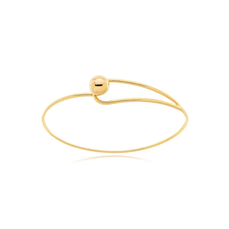 Bracelete com detalhe de esfera banhado a ouro 18k