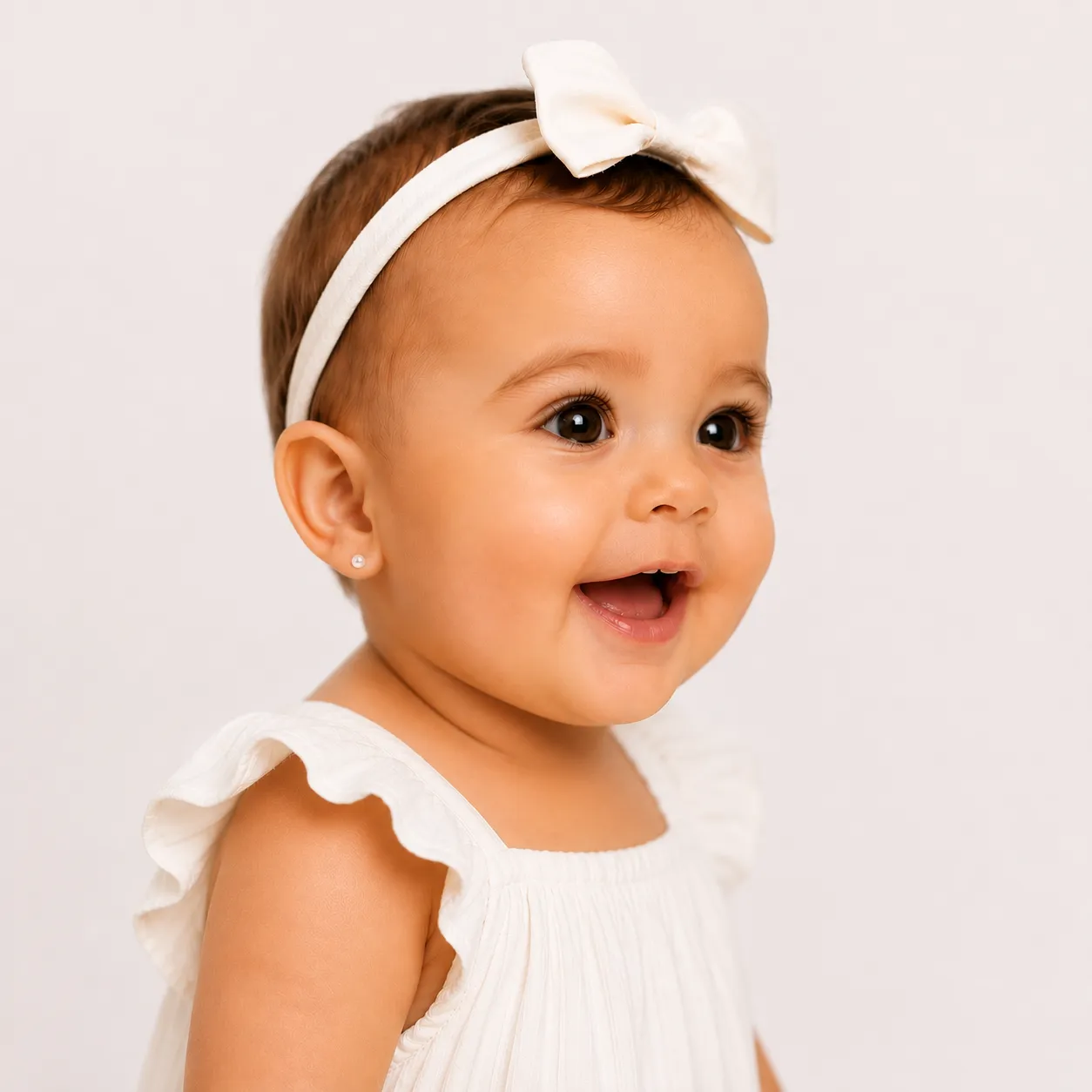 Brinco kit com 2 para bebê com tarraxa baby banhado a ouro 18k